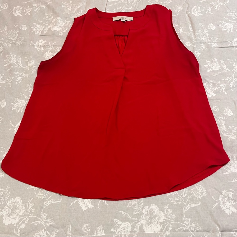 Loft women’s red tank top, size MP